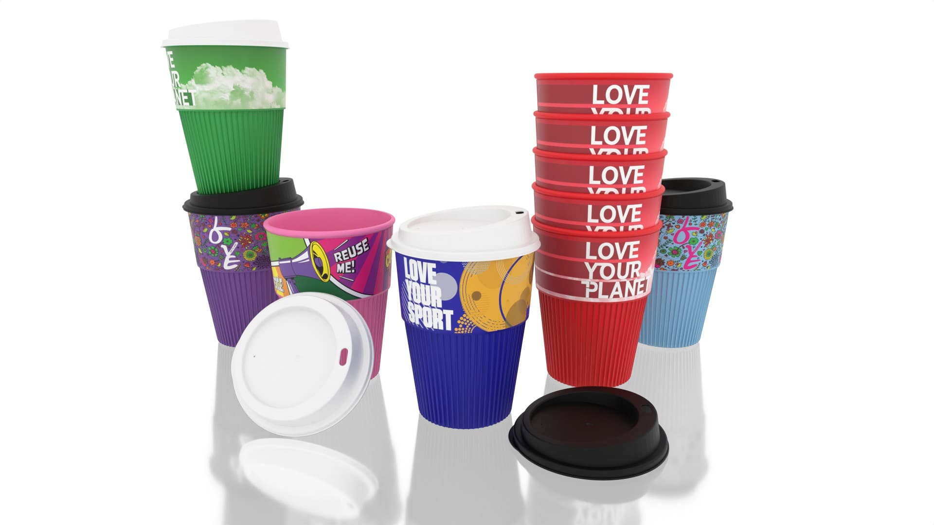 Full-Colour Reusable Hot Drinks Cup
