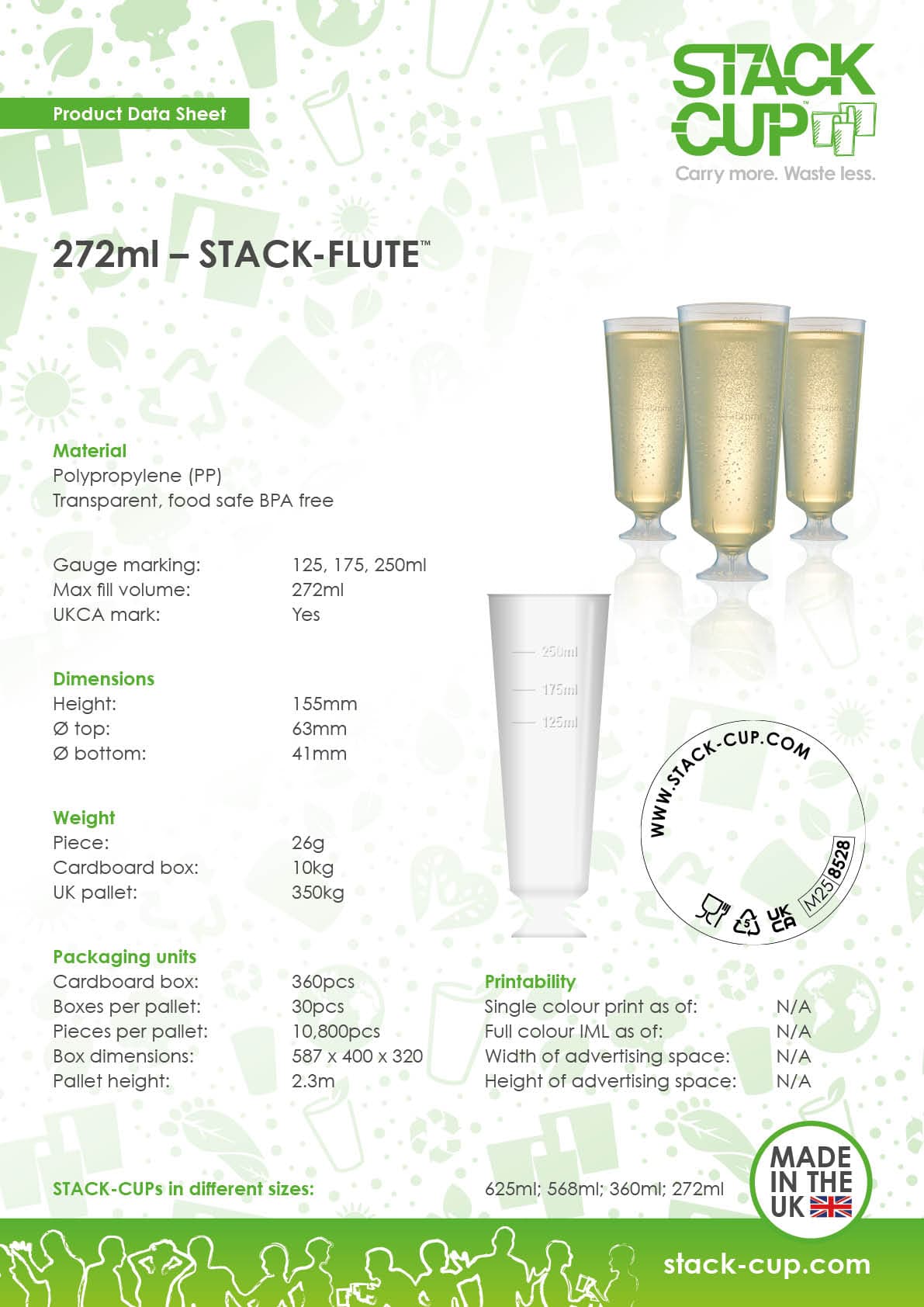 Stack Flute – Reusable Champagne Cup