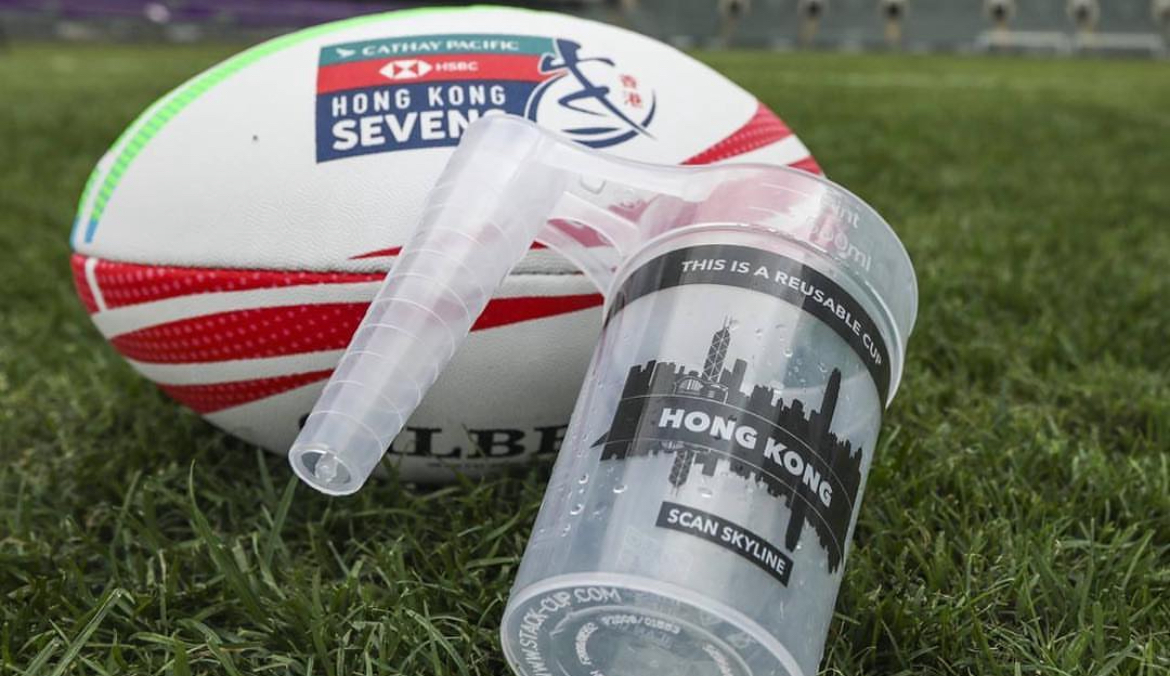 Branded cups using In-Mould Labelling with full-colour sponsor wrap
